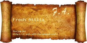 Frech Attila névjegykártya