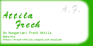 attila frech business card